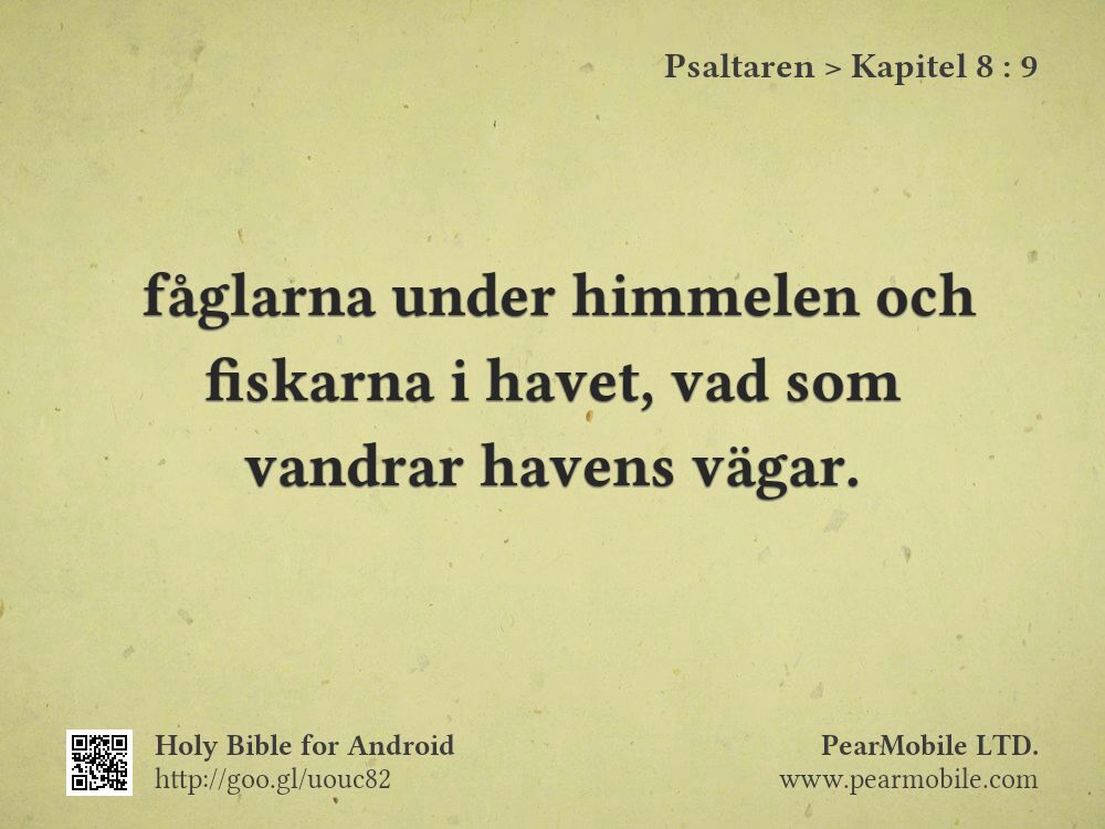 Psaltaren, Kapitel 8:9
